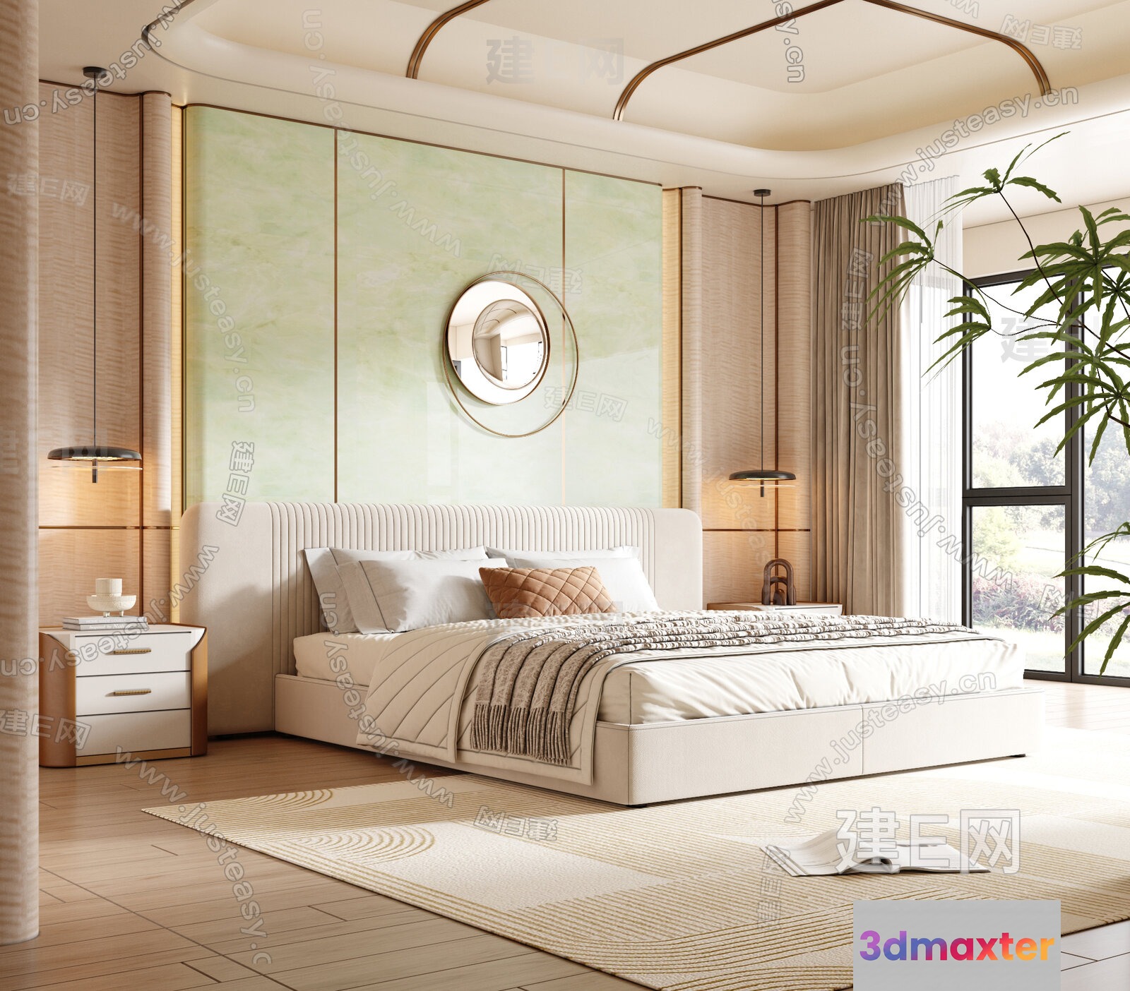 Cozy Bedroom 3D Model - 16776 - VRAY Render