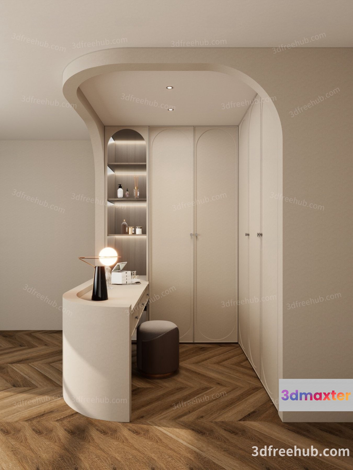 Modern Dressing Table 3D Model - 21283 - VRAY Render