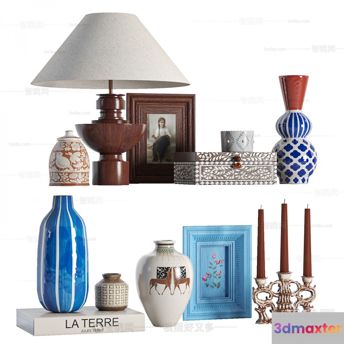 Home Decor Items 3D Model - 5116 - VRAY Render