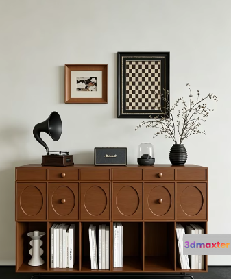 Mid-Century Sideboard 3D Model - 14886 - VRAY Render