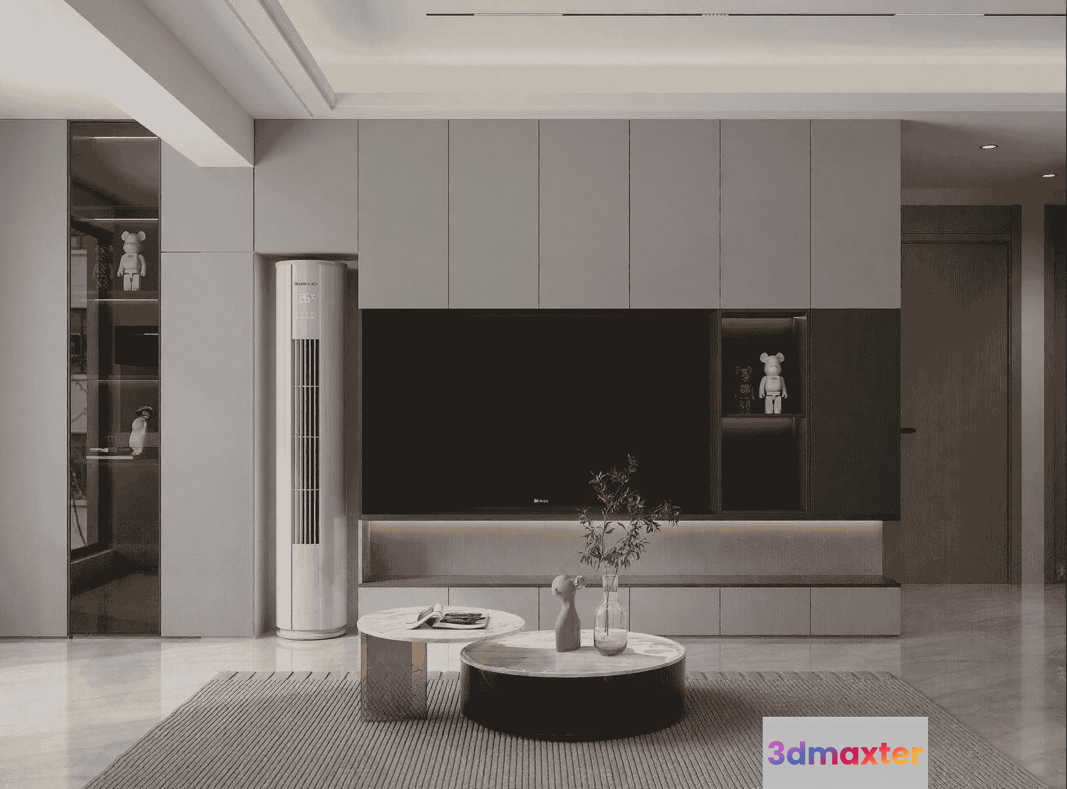 Modern Living Room 3D Model - 13352 - VRAY Render