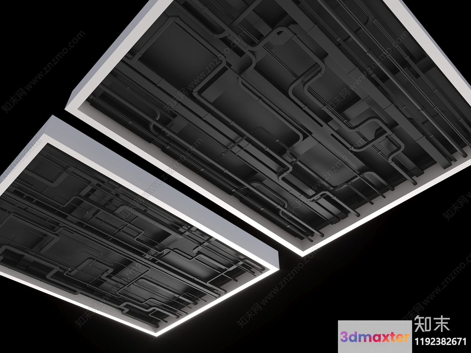 Modern Ceiling Panels 3D Model - 9501 - VRAY Render