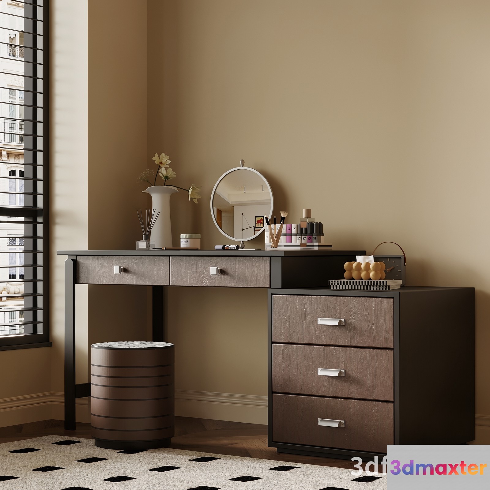 Modern Makeup Vanity 3D Model - 20524 - VRAY Render