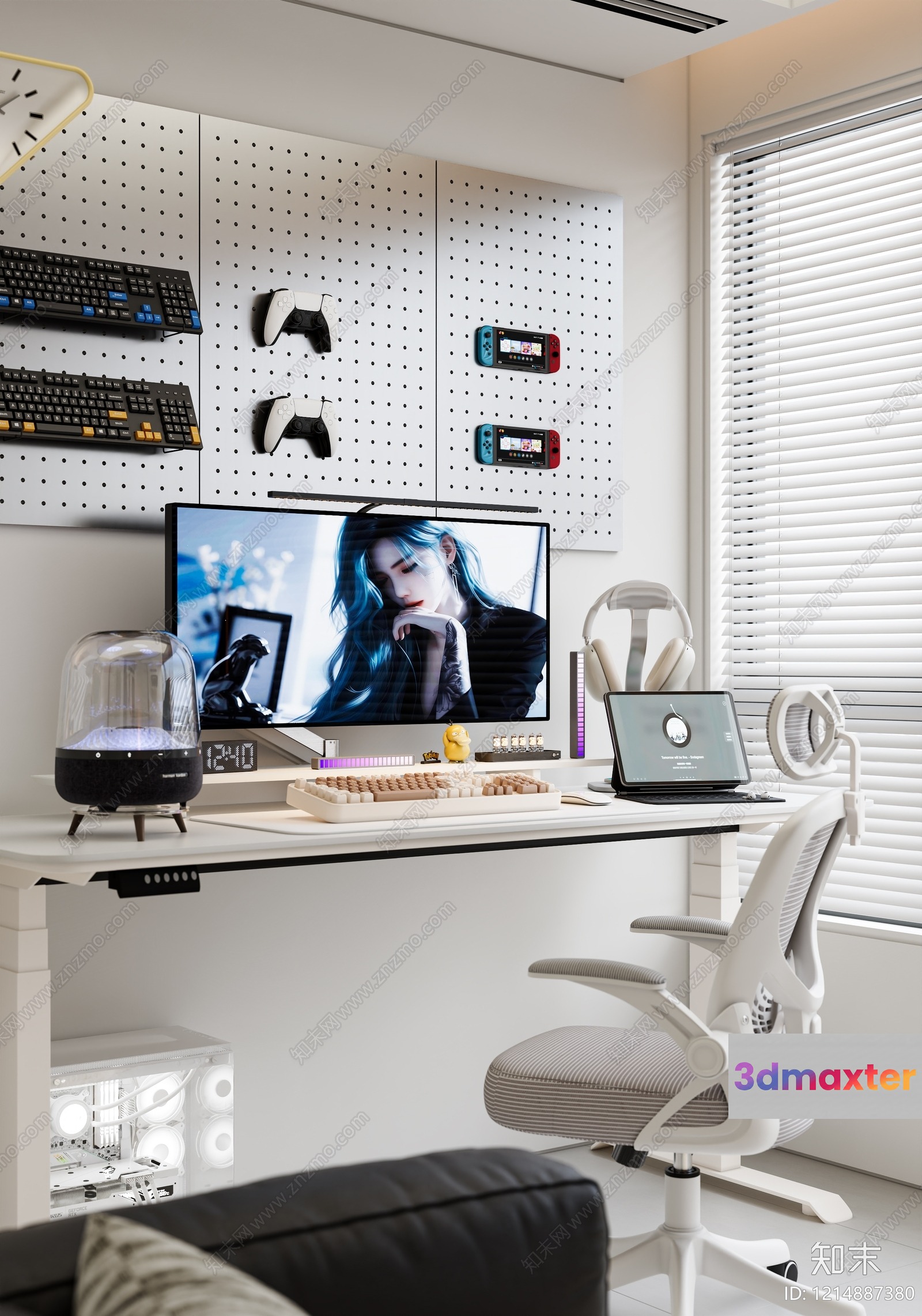 Modern Gaming Setup 3D Model - 14575 - VRAY Render