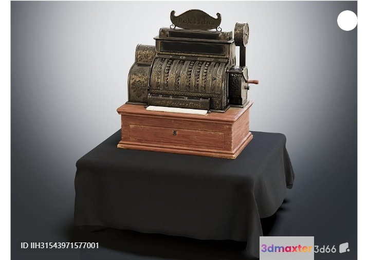 Old Cash Register 3D Model - 3099 - VRAY Render