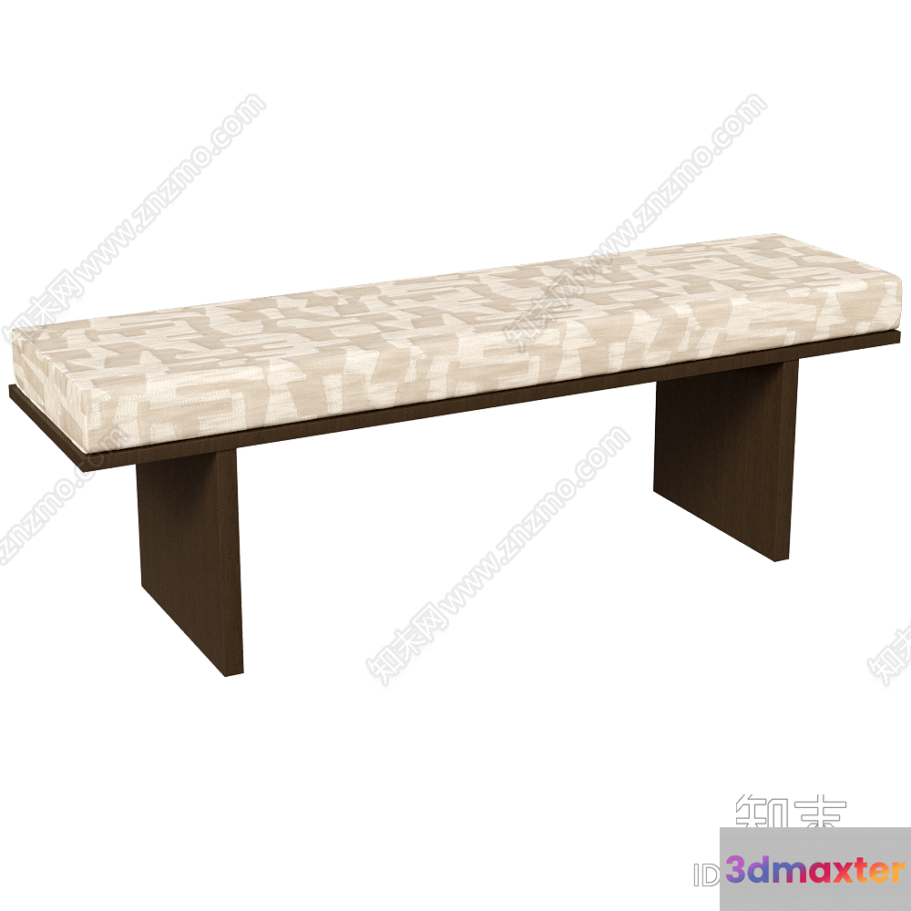 Modern Wooden Bench 3D Model - 22186 - VRAY Render