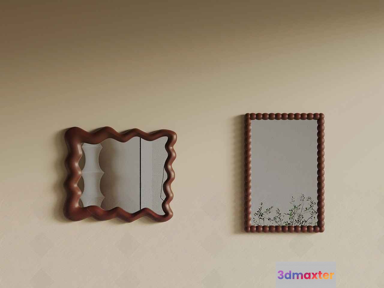 A Decorative Mirror 3D Model - 15362 - VRAY Render