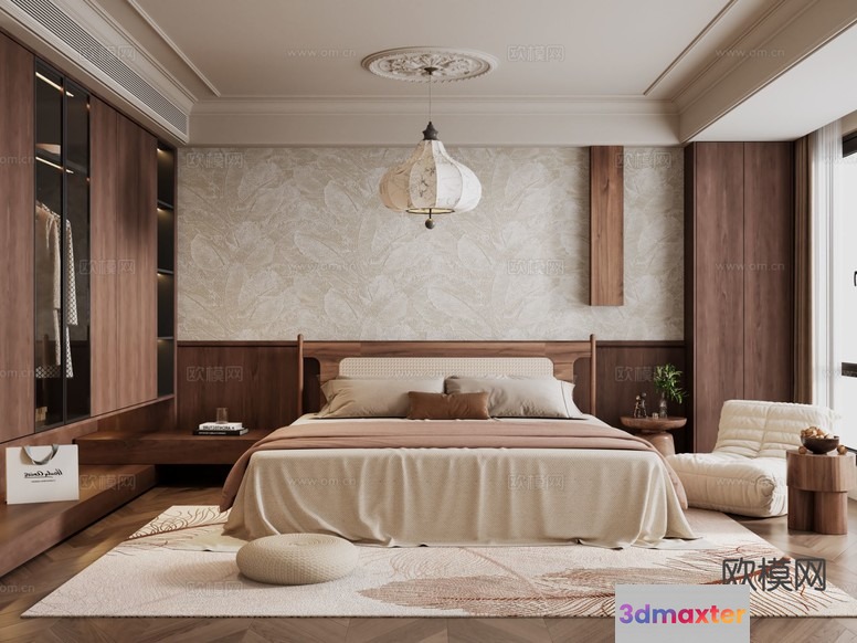 Cozy Bedroom 3D Model - 15670 - VRAY Render
