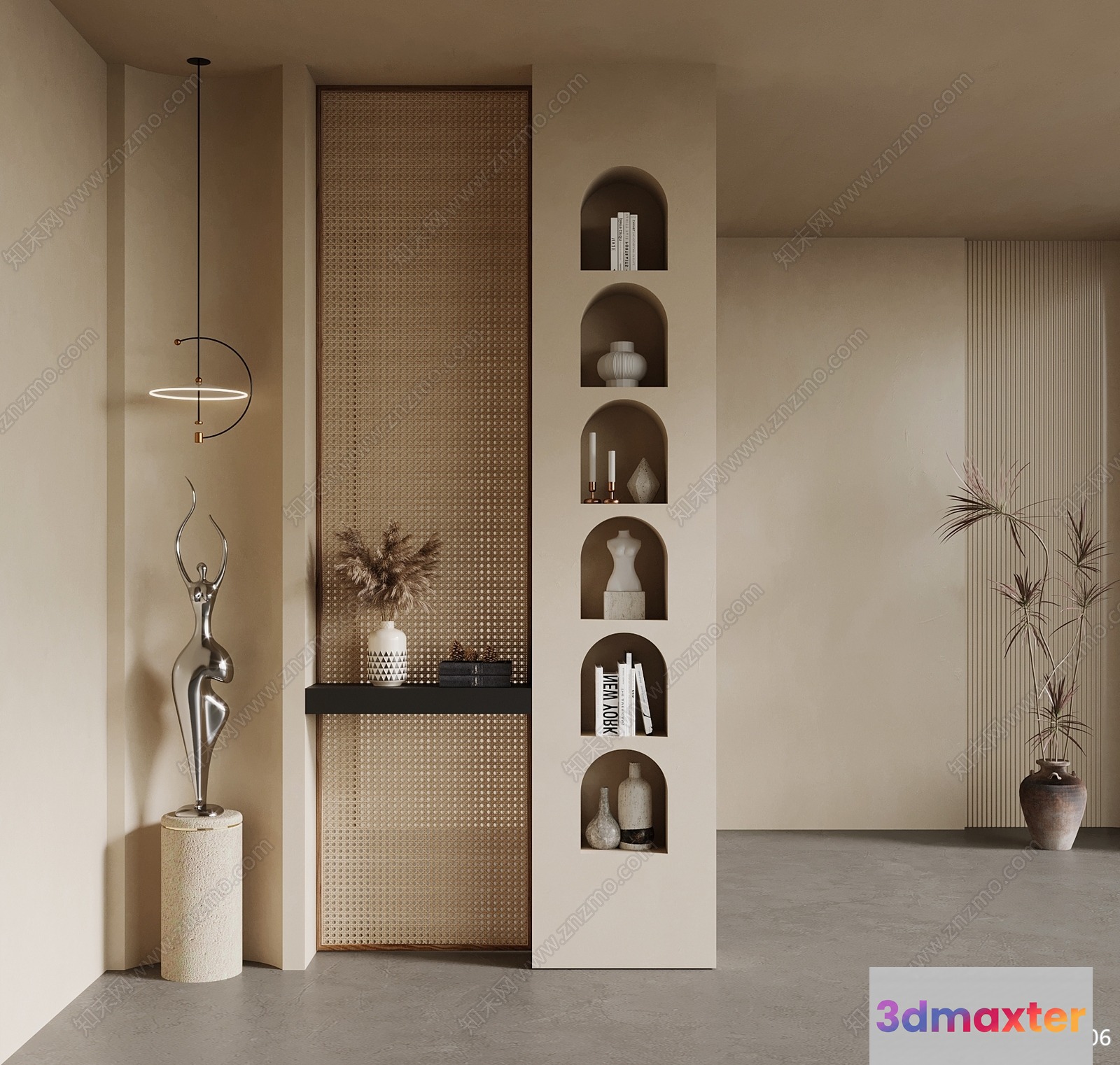 Modern Minimalist Decor 3D Model - 4571 - VRAY Render