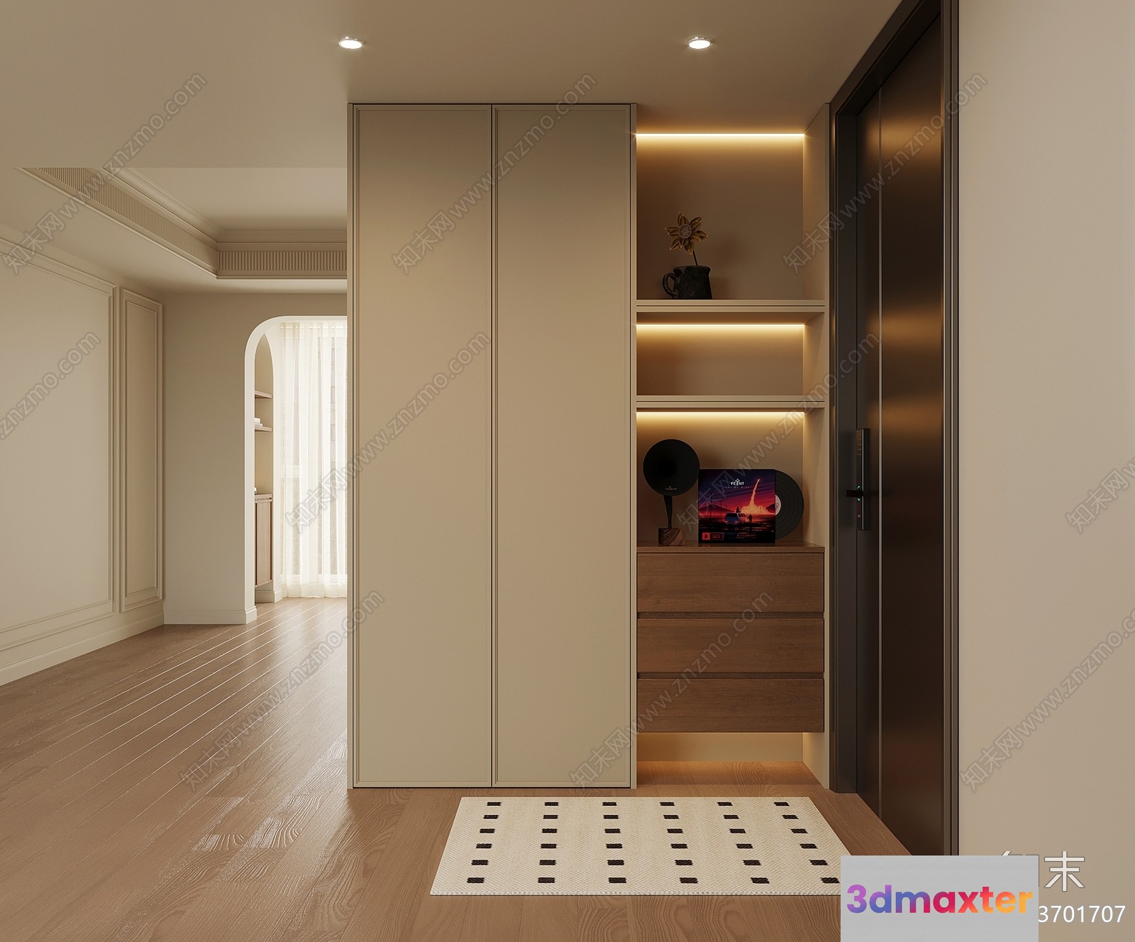 Modern Home Decor 3D Model - 16079 - VRAY Render