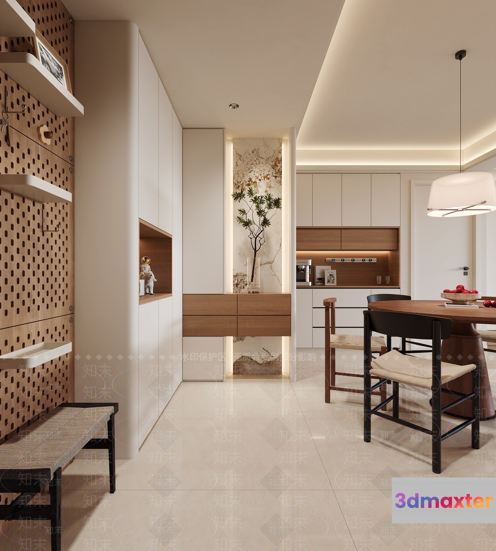 Modern Kitchen 3D Model - 13721 - VRAY Render