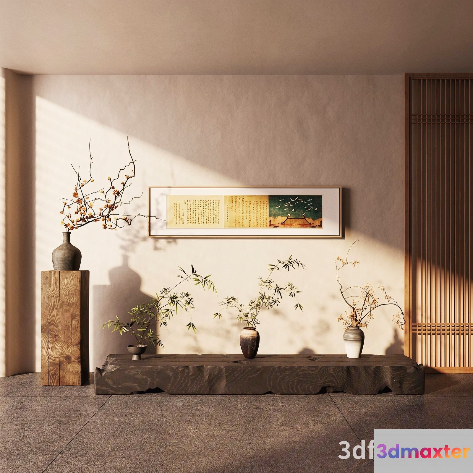 Modern Japanese Room 3D Model - 21982 - VRAY Render