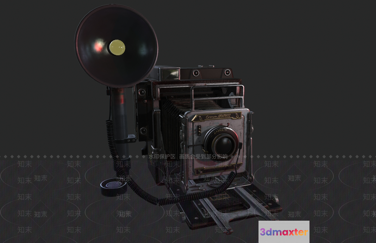 Old-Fashioned Camera 3D Model - 5169 - VRAY Render