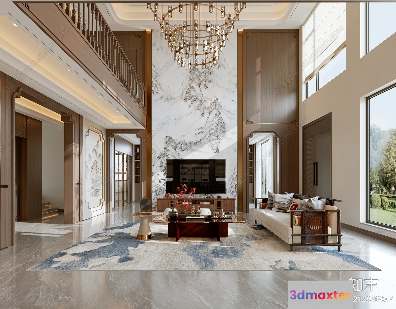 Modern Living Room 3D Model - 2563 - VRAY Render