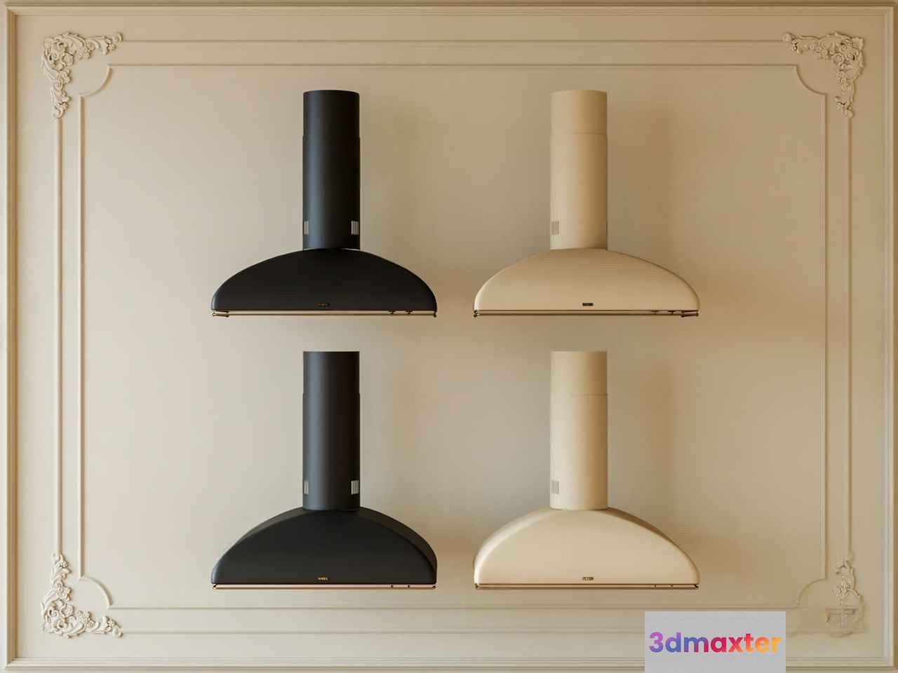 Modern Kitchen Range Hoods 3D Model - 1737 - CORONA Render