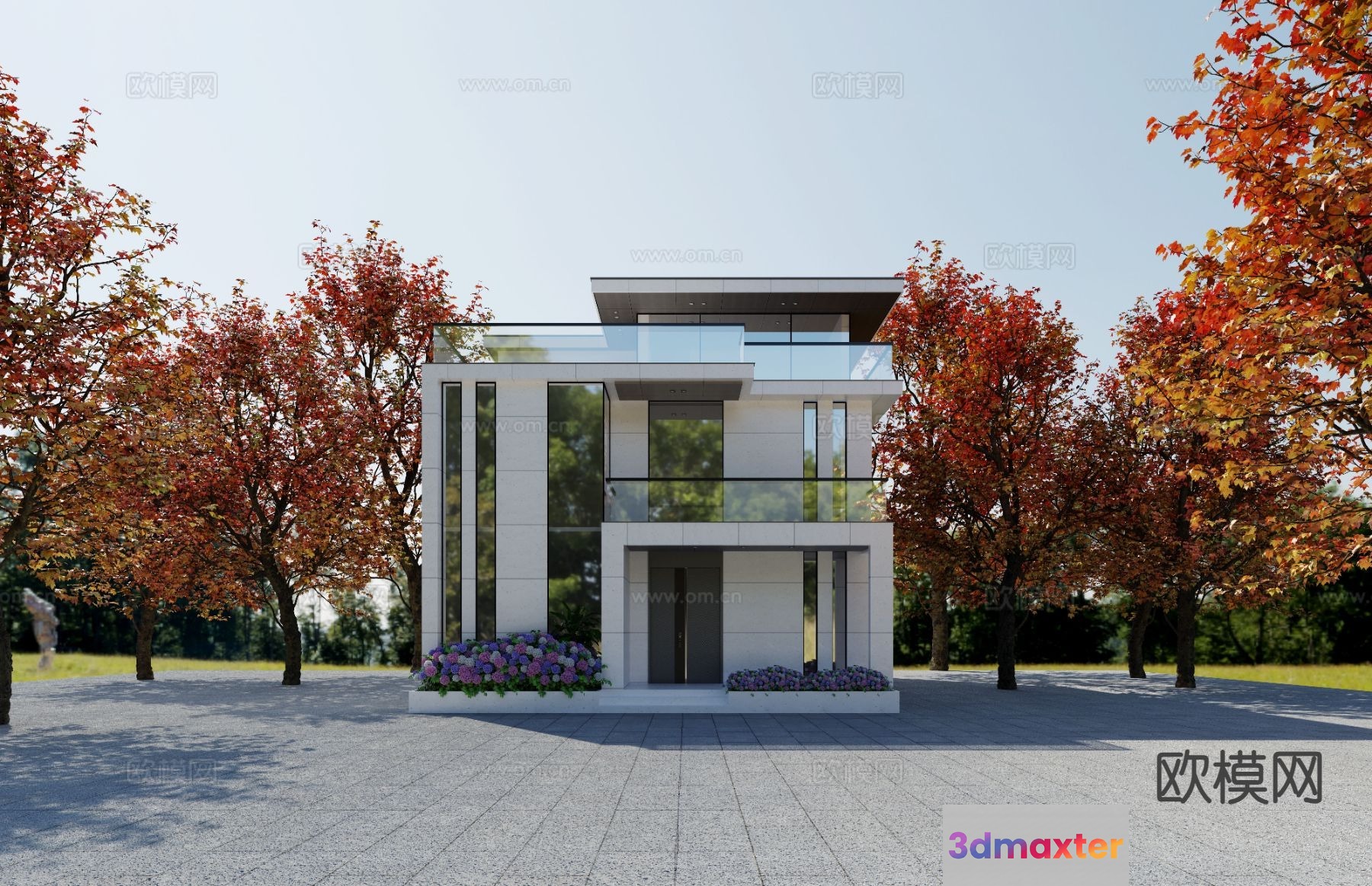 A Modern House 3D Model - 19103 - VRAY Render