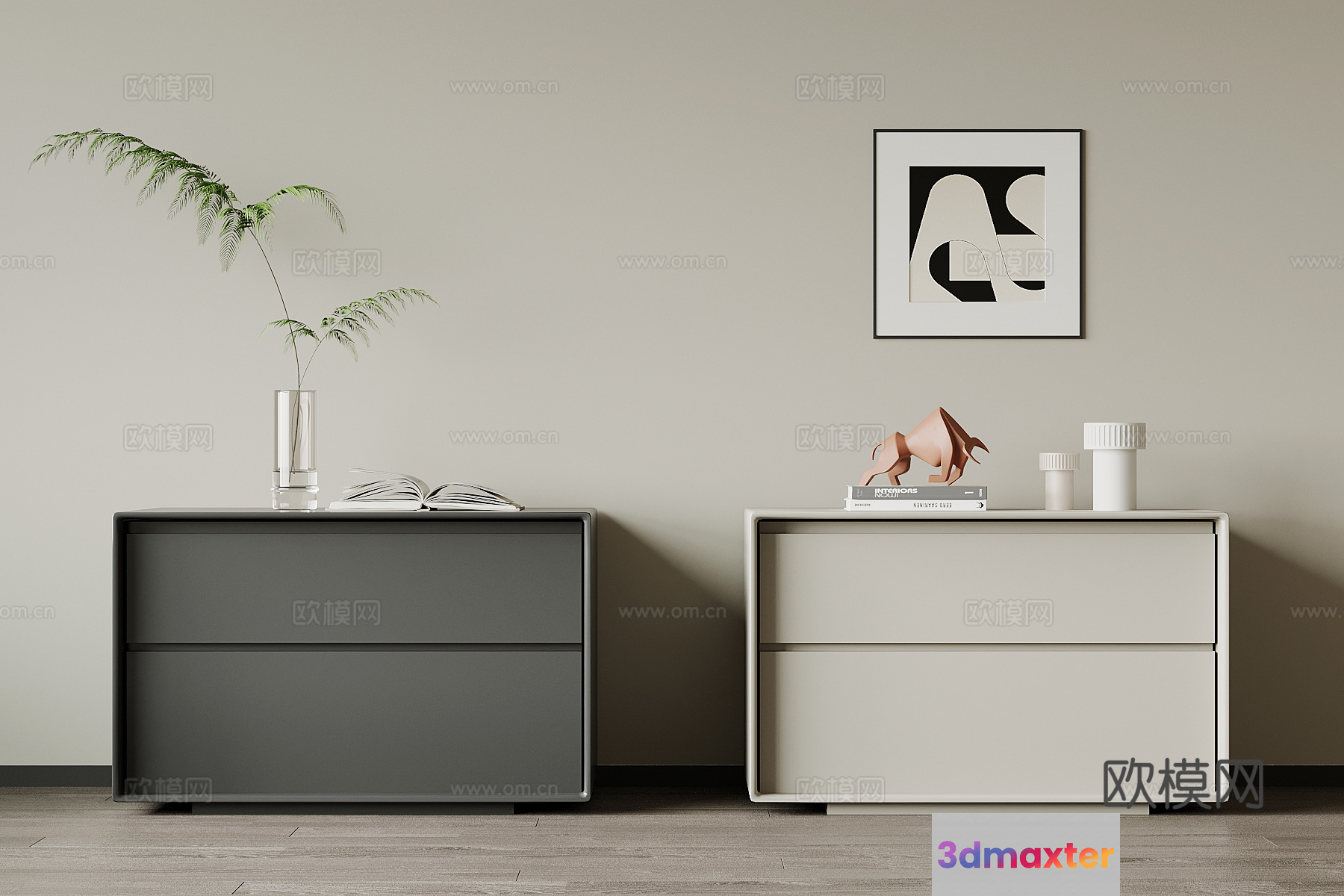 Modern Minimalist Furniture 3D Model - 17350 - VRAY Render