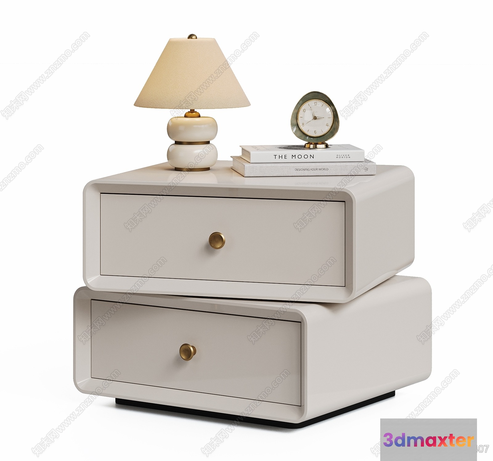 Modern Nightstand 3D Model - 23669 - VRAY Render