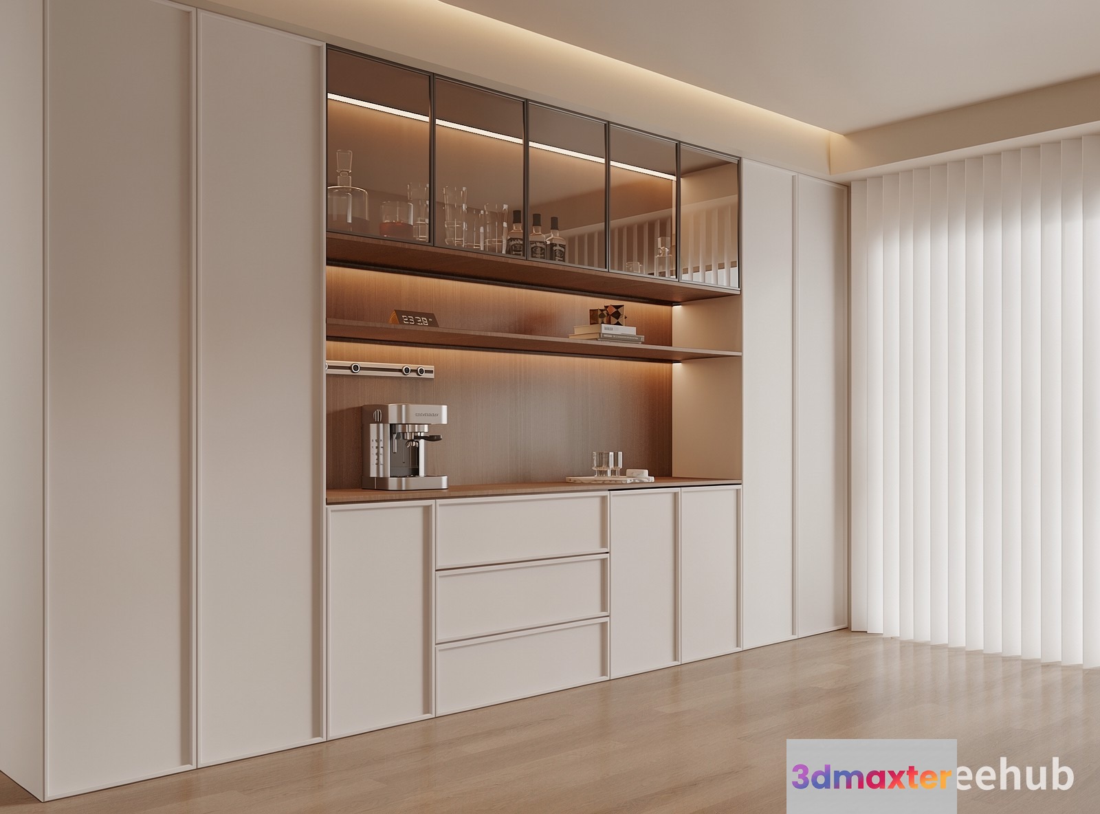 A Modern Kitchen 3D Model - 19380 - VRAY Render