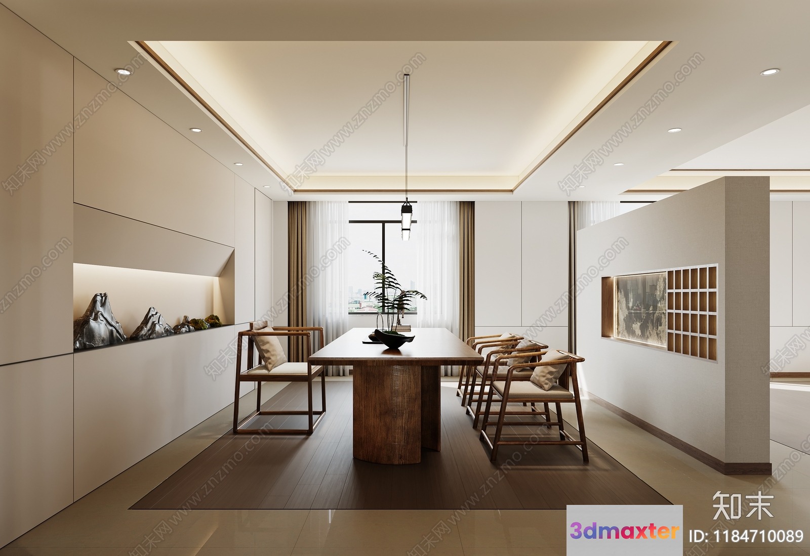 Modern Dining Room 3D Model - 12483 - VRAY Render