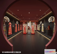 Red And White Dresses 3D Model - 5868 - VRAY Render