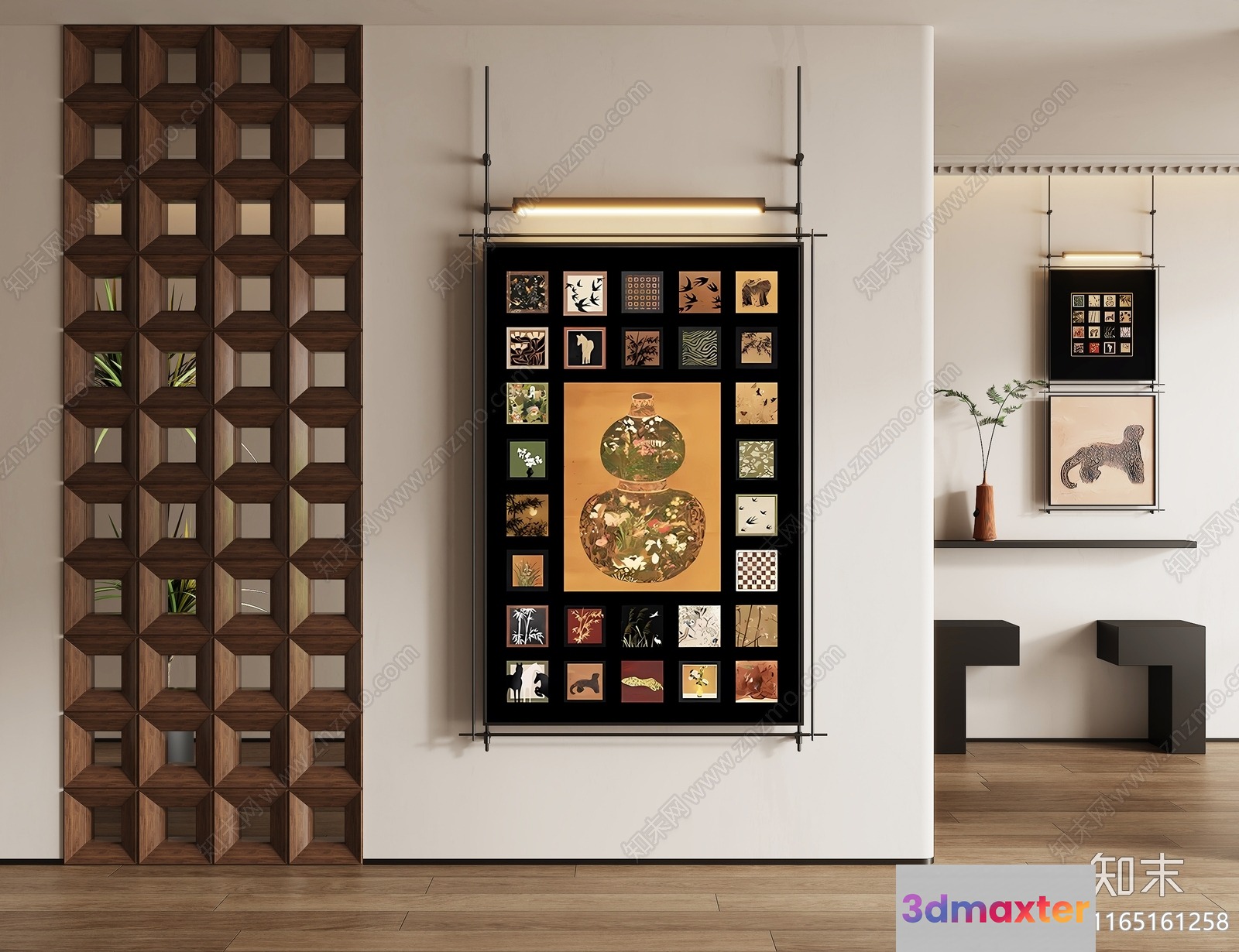 Modern Art Display 3D Model - 13678 - VRAY Render