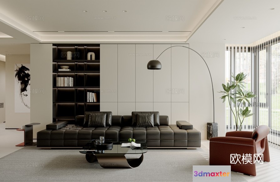 Modern Living Room 3D Model - 4768 - CORONA Render