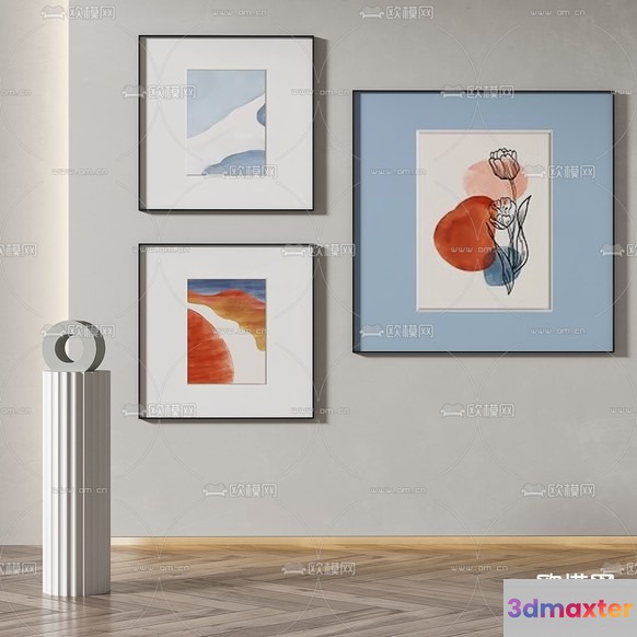 A Minimalist Art Display 3D Model - 6756 - VRAY Render