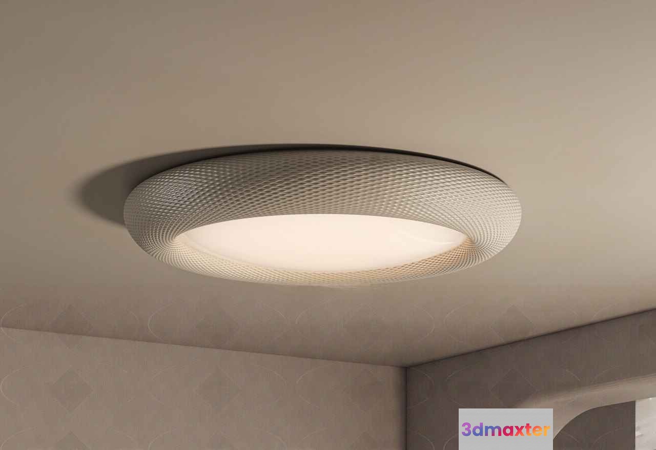 A White Ceiling Light Fixture 3D Model - 5993 - VRAY Render