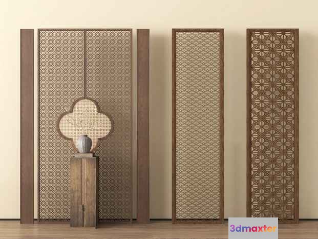 Wooden Room Divider 3D Model - 16901 - VRAY Render