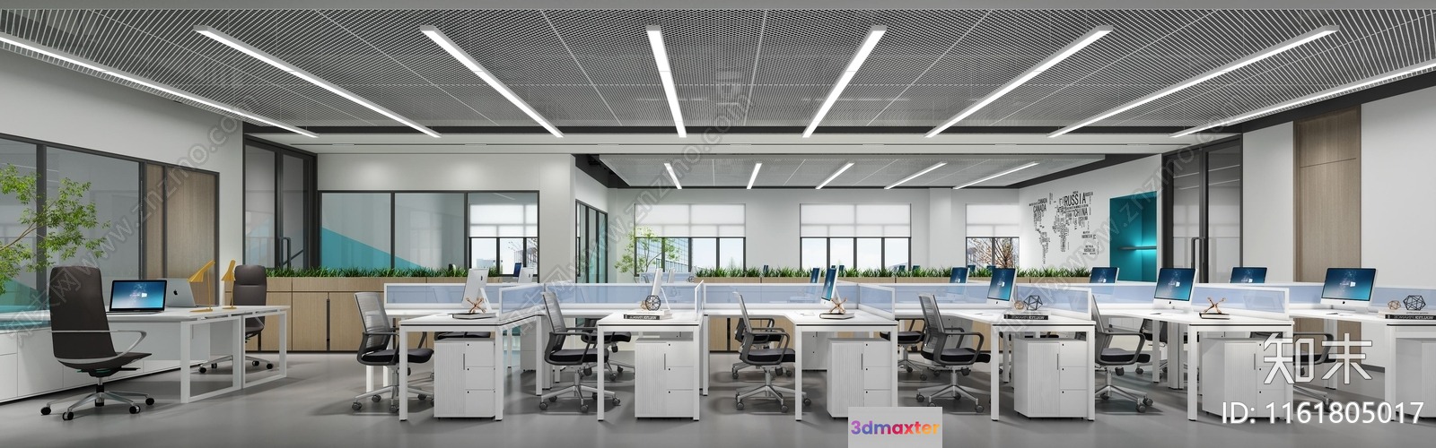 Office Space 3D Model - 11494 - VRAY Render