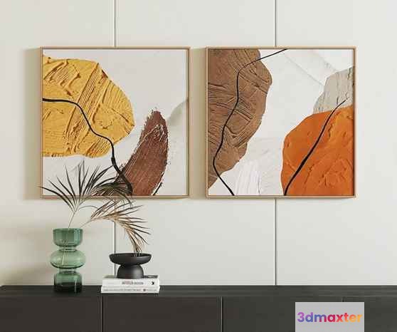 Modern Abstract Art 3D Model - 19098 - VRAY Render