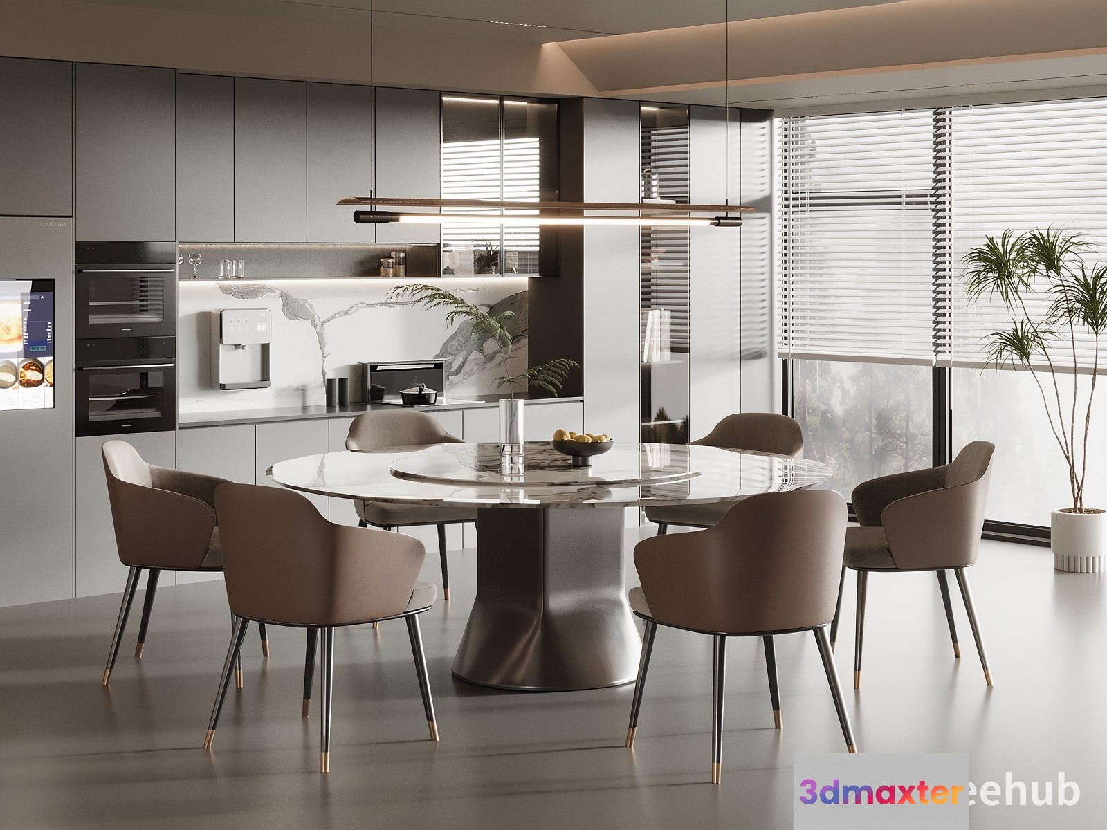 Modern Dining Room 3D Model - 20546 - VRAY Render