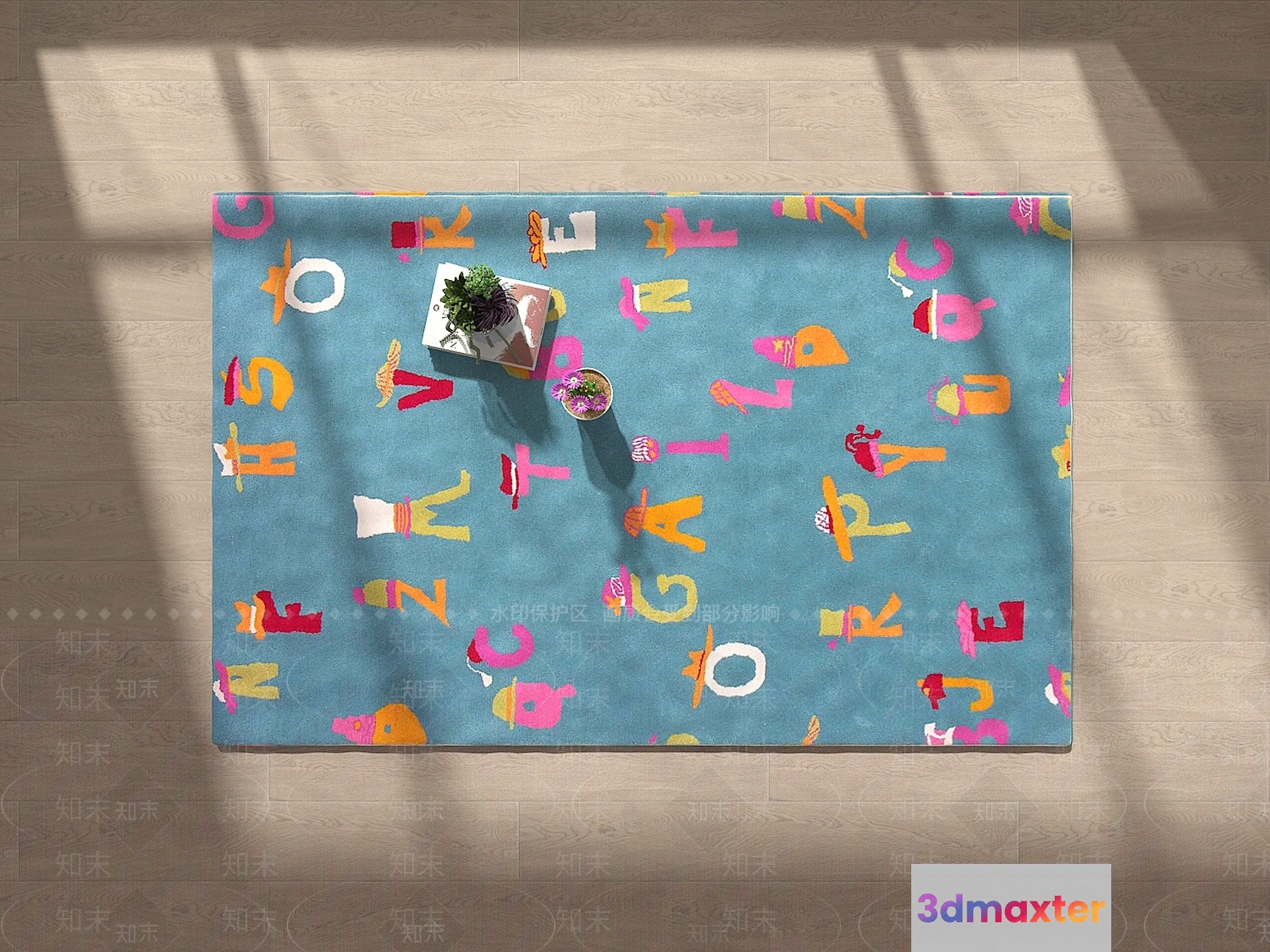 A Colorful Rug 3D Model - 6495 - VRAY Render