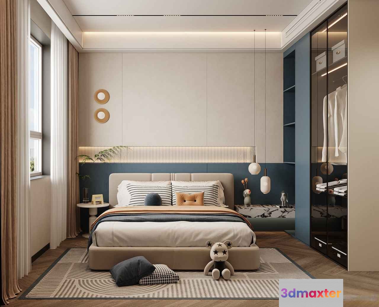 Modern Bedroom 3D Model - 15583 - CORONA Render