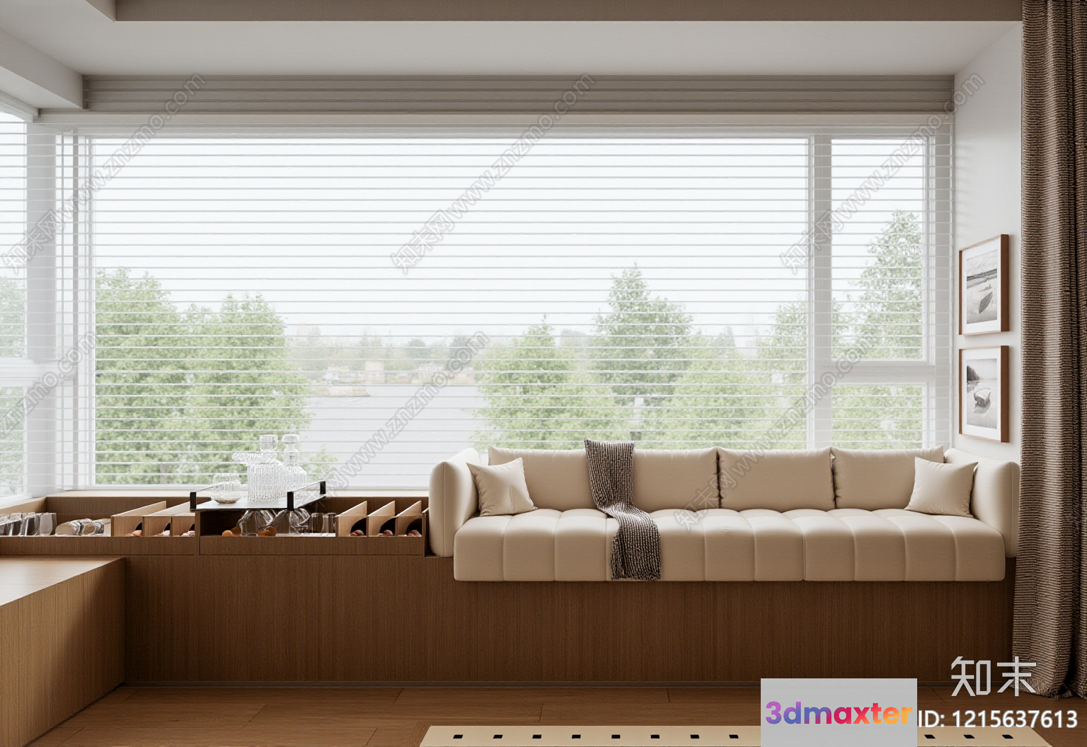 Cozy Living Room 3D Model - 10257 - VRAY Render