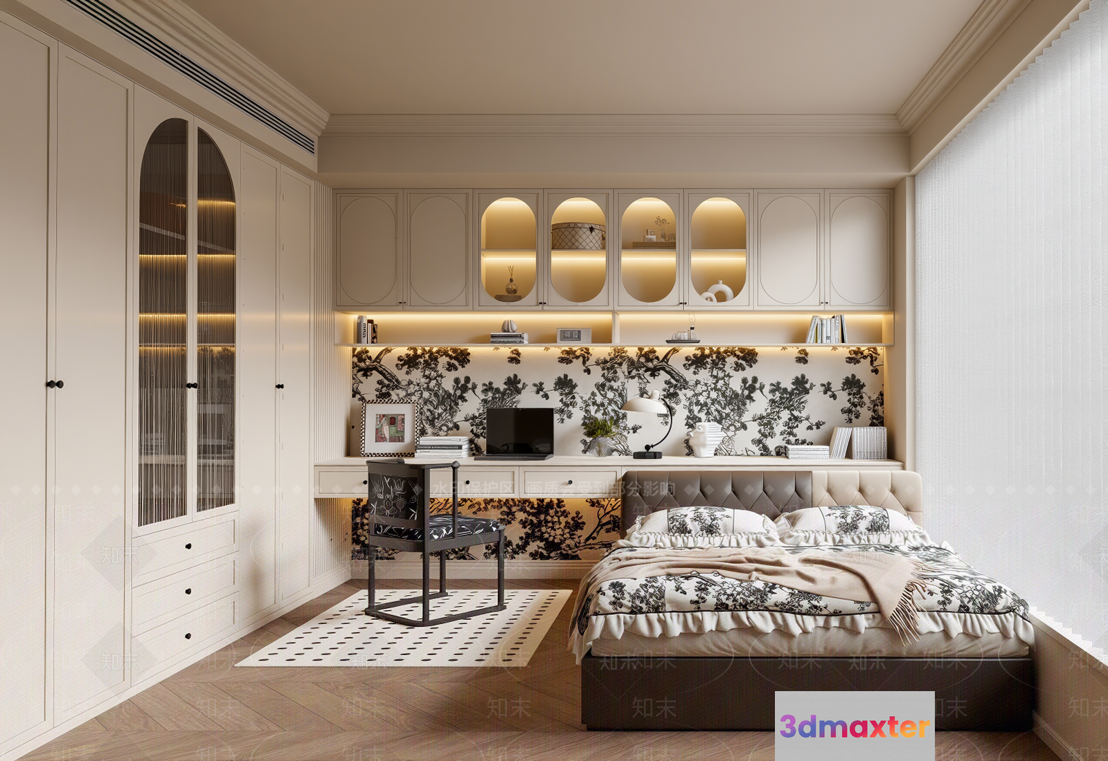 Cozy Bedroom 3D Model - 10407 - VRAY Render