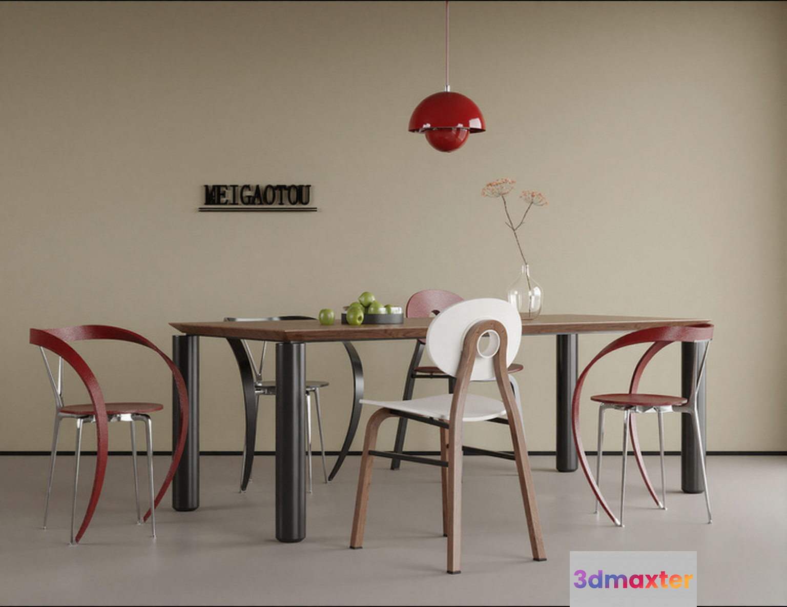 Modern Dining Table 3D Model - 20699 - VRAY Render