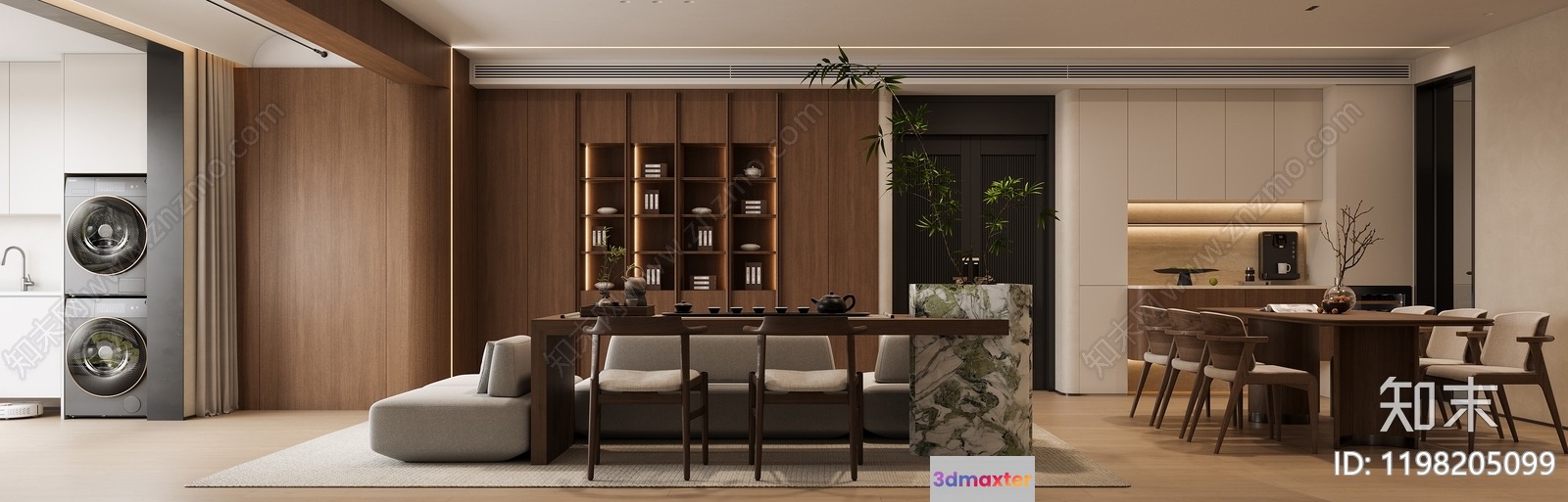 Modern Living Room 3D Model - 1062 - VRAY Render