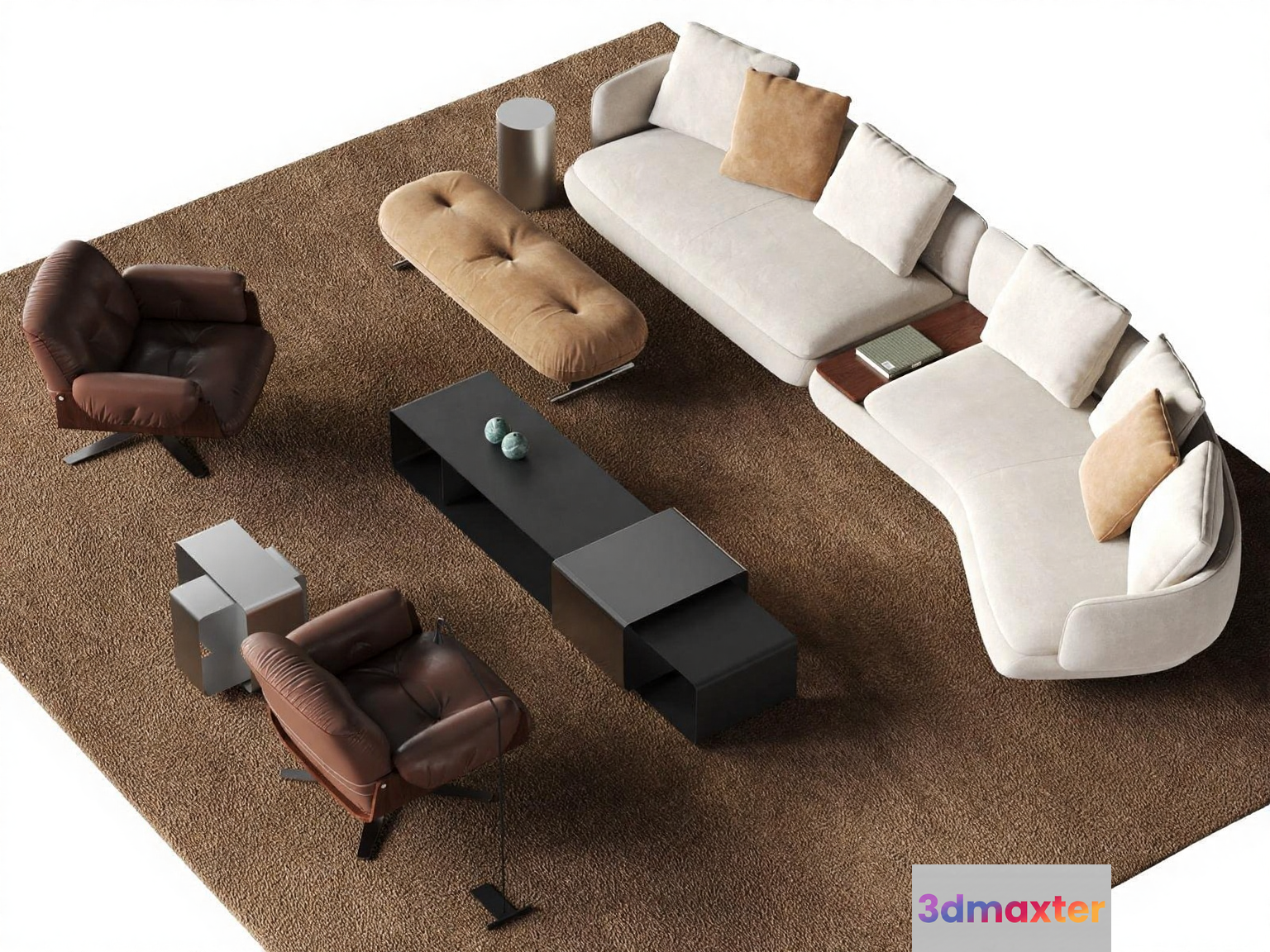 Modern Living Room 3D Model - 7231 - CORONA Render