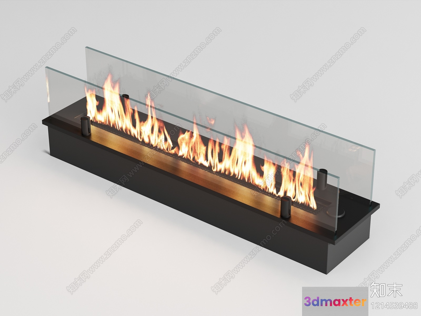 Modern Fireplace 3D Model - 11049 - VRAY Render
