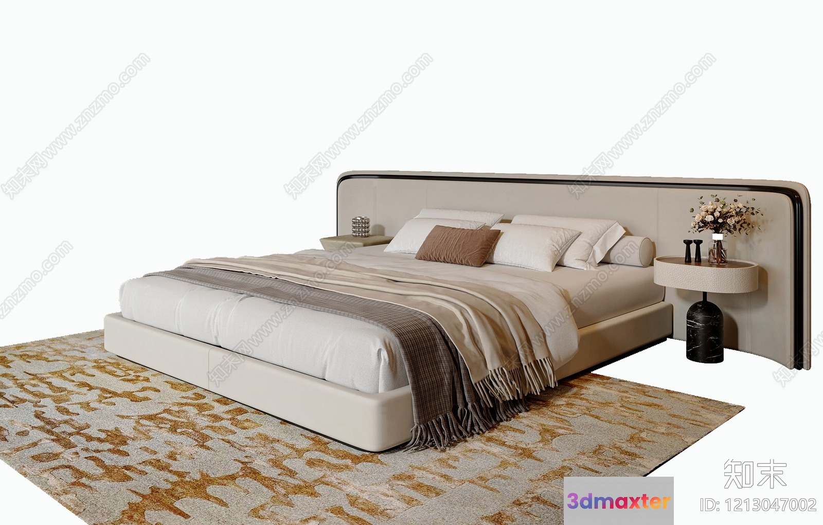 Cozy Modern Bedroom 3D Model - 4842 - VRAY Render