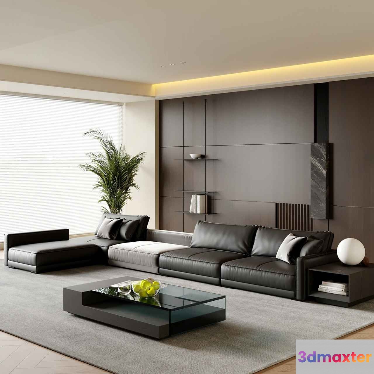 Modern Living Room 3D Model - 4167 - CORONA Render