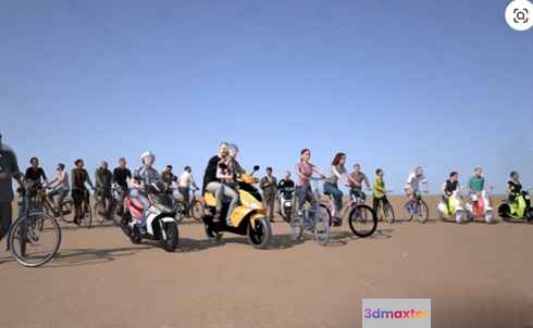 A Group Of People On A Beach 3D Model - 1871 - VRAY Render