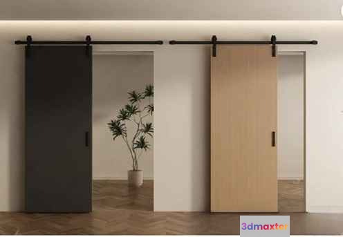 A Light Brown Door 3D Model - 13293 - VRAY Render