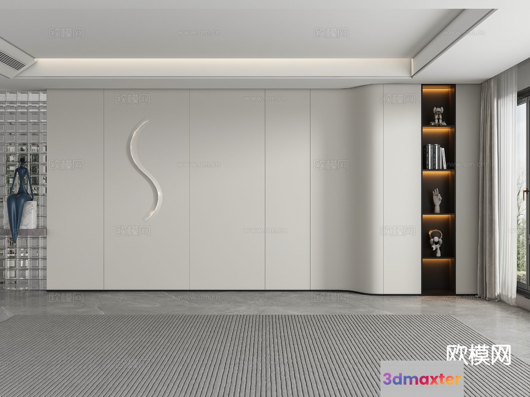 Modern Minimalist Interior Design 3D Model - 4610 - VRAY Render