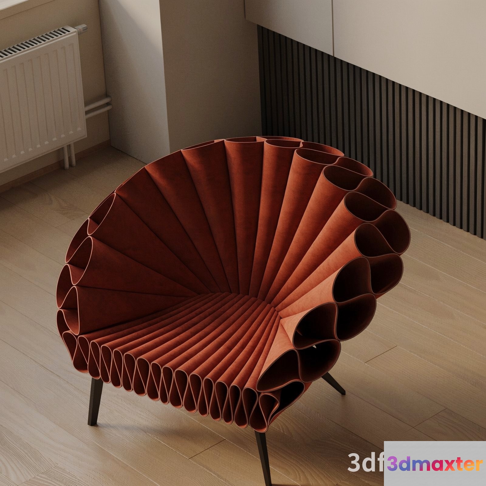 Modern Brown Chair 3D Model - 21253 - VRAY Render