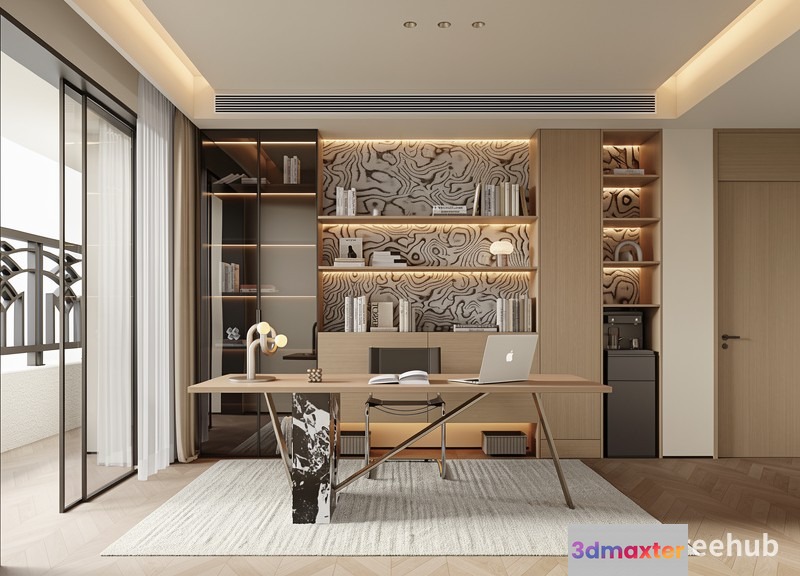 Modern Office Space 3D Model - 22661 - VRAY Render