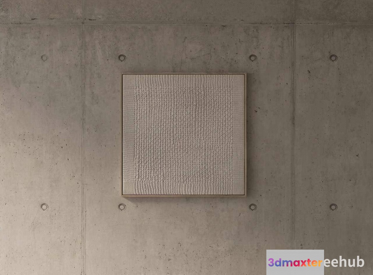The Single Main Subject Is A Square Piece Of Textured White Fabric 3D Model - 22028 - VRAY Render
