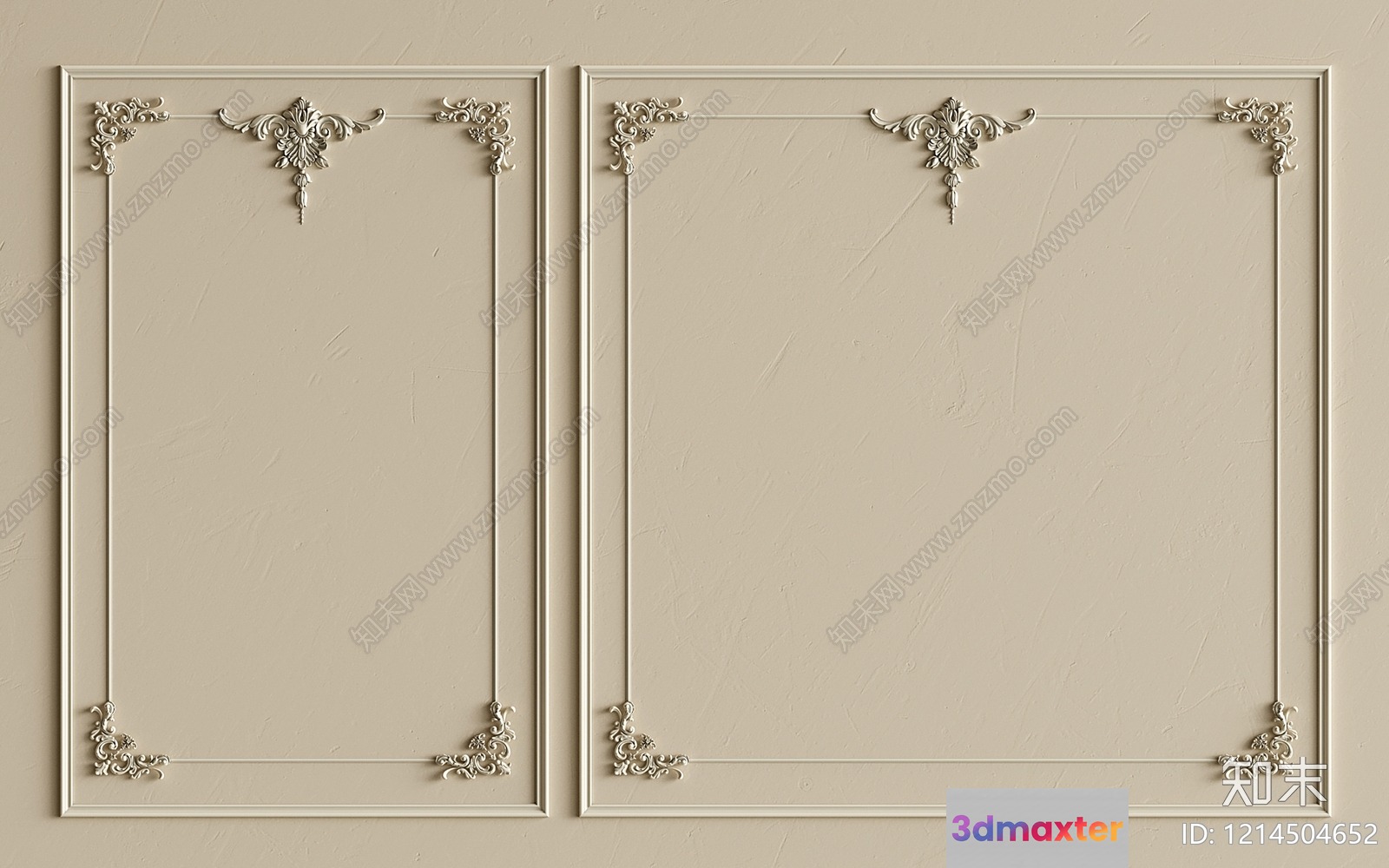 Two Decorative Wall Frames 3D Model - 11602 - VRAY Render
